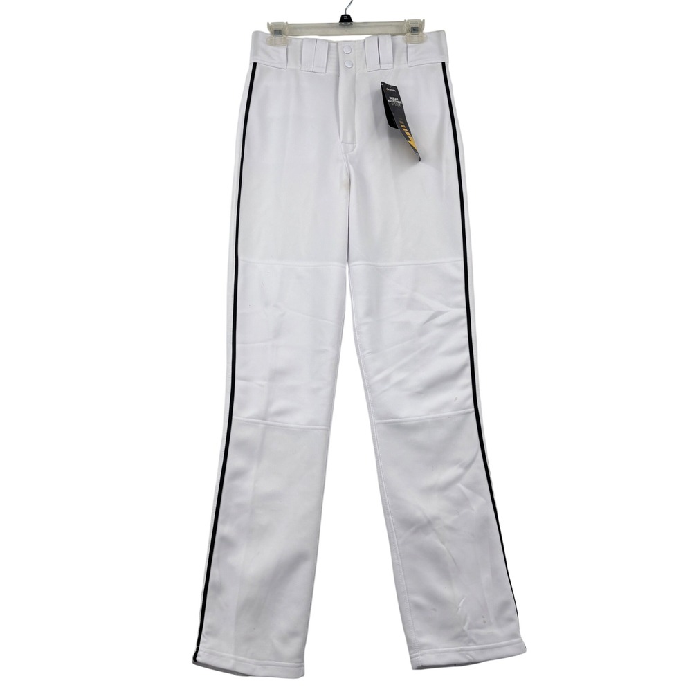 Easton Quantum Plus Piped Baseball Pants Mens Size Small White Black Stripe NEW